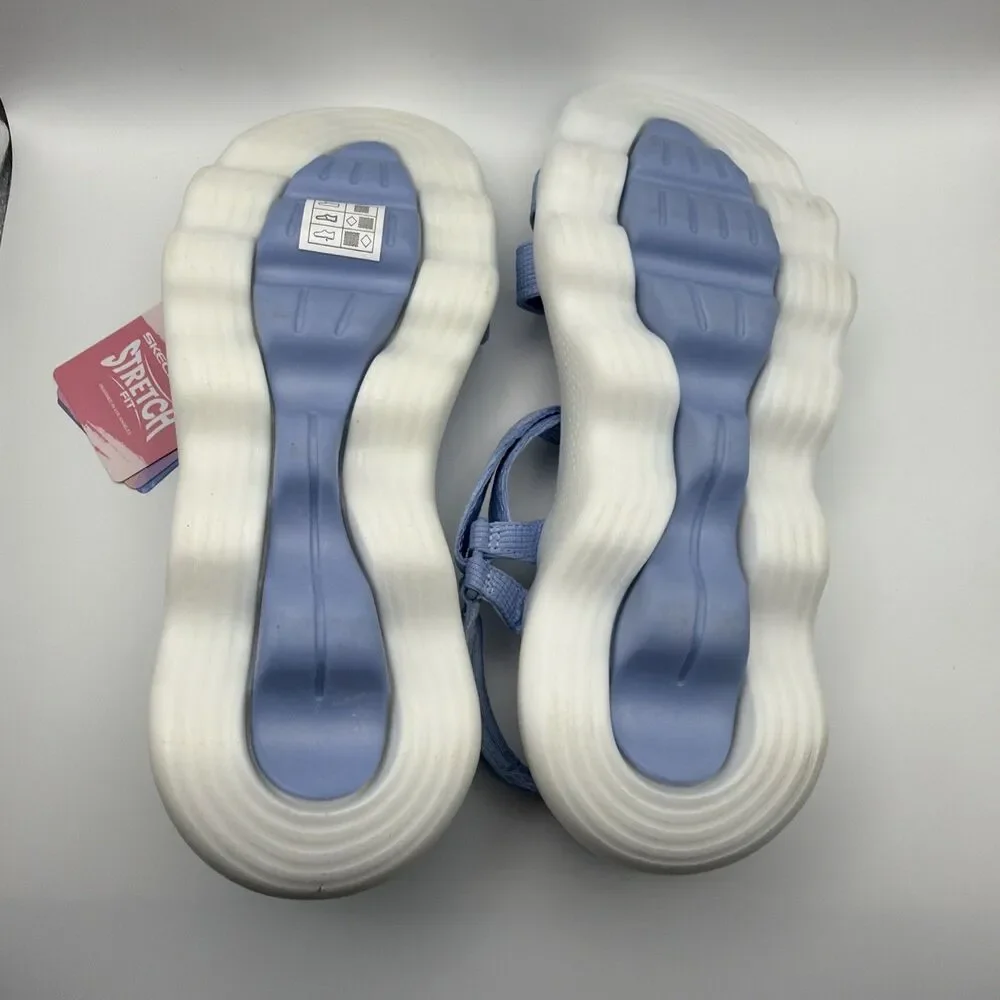NEW Skechers Women's Go Walk Flex Sublime Strappy Sandals Light Blue | Size 8.5